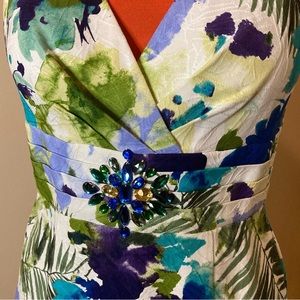 Jeweled Floral Cocktail Dress